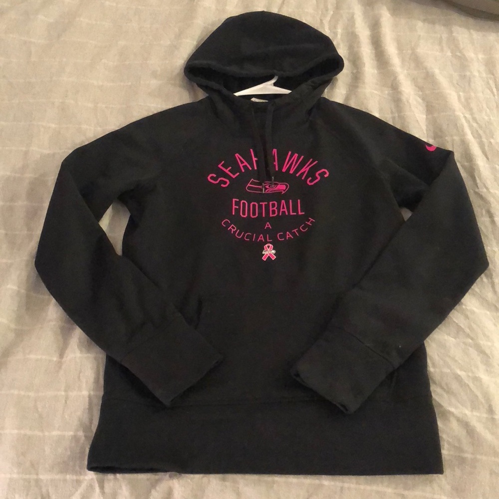 Black and pink Seahawks hoodie
